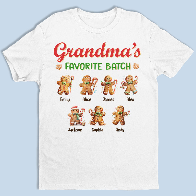 Lot préféré de grand-mère - T-shirt, sweat à capuche et sweat-shirt unisexe personnalisé pour la famille - Cadeau de Noël pour grand-mère