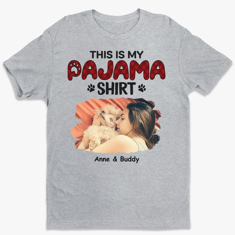 T-shirt personnalisé avec photo « C'est mon pyjama » - T-shirt unisexe personnalisé pour chien et chat, sweat à capuche, sweat-shirt - Cadeau pour les amoureux des animaux