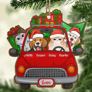 Joyeux Noël ! Décoration personnalisée pour chien et chat ! En bois, forme personnalisée ! Cadeau de Noël pour les propriétaires et les amoureux des animaux.