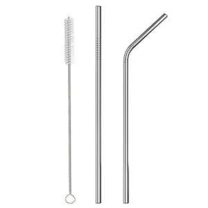 Ensemble comprenant 1 couvercle de rechange, 2 pailles et 1 brosse de nettoyage - Couvercle sans BPA, pailles en acier inoxydable avec brosse de nettoyage - Accessoires réutilisables pour gobelets, mugs et tasses