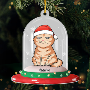 Joyeux Noël à tous les poils ! Décoration personnalisée pour chien et chat ! En acrylique, forme personnalisée ! Cadeau de Noël pour les propriétaires et les amoureux des animaux.