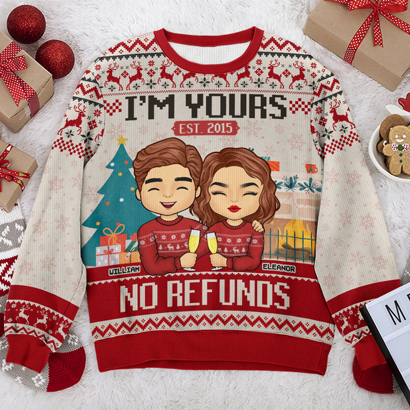 Plus mignon que Cupidon - Sweat-shirt personnalisé pour couple - Pull en laine unisexe - Cadeau de Noël pour mari et femme, anniversaire