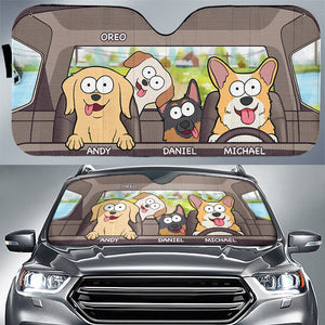 Pare-soleil personnalisé pour pare-brise de voiture, protection de vitre de voiture, cadeau pour propriétaires et amoureux des animaux