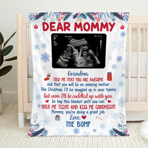 Couverture personnalisée pour bébé avec photo « Vous serez une mère formidable » - Cadeau de naissance, premier Noël, cadeau de Noël pour une première maman