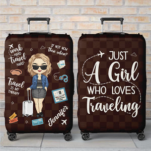 Vivez sans excuses, voyagez sans regrets - Housse de bagage personnalisée - Cadeau de vacances, cadeau pour les amateurs de voyages d'aventure