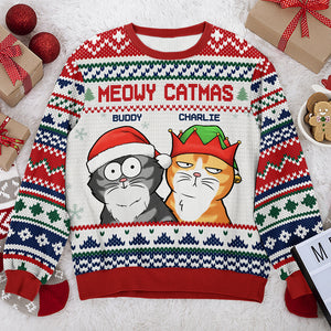 Voici les pattes du Père Noël - Sweat-shirt personnalisé pour chien et chat - Pull en laine unisexe - Cadeau de Noël pour les propriétaires et les amoureux des animaux