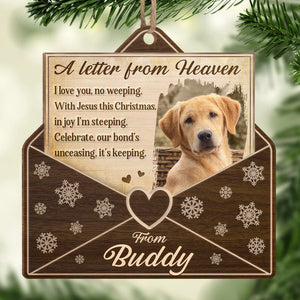 Photo personnalisée « Je vous aime tous tendrement » - Ornement commémoratif personnalisé - Forme en bois personnalisée - Cadeau de Noël, cadeau de condoléances pour les propriétaires d'animaux et les amoureux des animaux