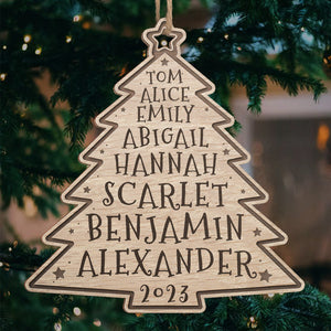 Noël rassemble famille et amis - Décoration familiale personnalisée - Forme en bois personnalisée - Cadeau de Noël pour les membres de la famille