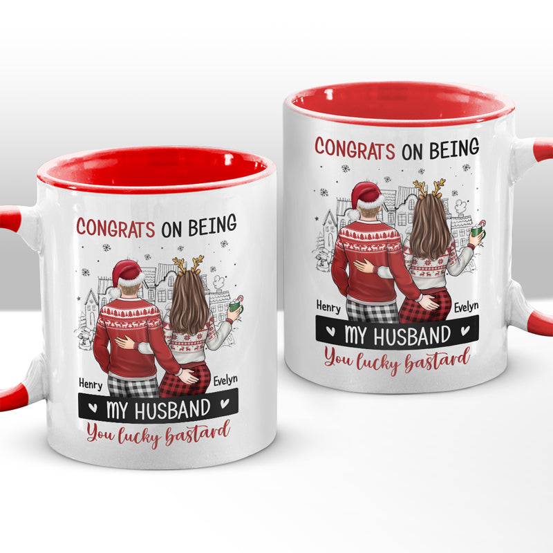 Mon amour est plus chaud que mon café - Tasse personnalisée pour couple - Cadeau de Noël pour mari et femme, anniversaire