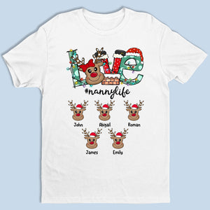 La vie de grand-mère est la meilleure vie - T-shirt, sweat à capuche et sweat-shirt unisexe personnalisé pour la famille - Cadeau de Noël pour maman et grand-mère