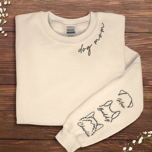 Meilleure maman à fourrure au monde - Sweat-shirt brodé personnalisé pour chien - Cadeau pour propriétaires et amoureux des animaux