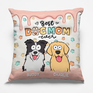 Les chiens nous rendent la vie meilleure ! Coussin gonflable 3D personnalisé pour chien ! Cadeau pour les propriétaires et les amoureux des animaux.
