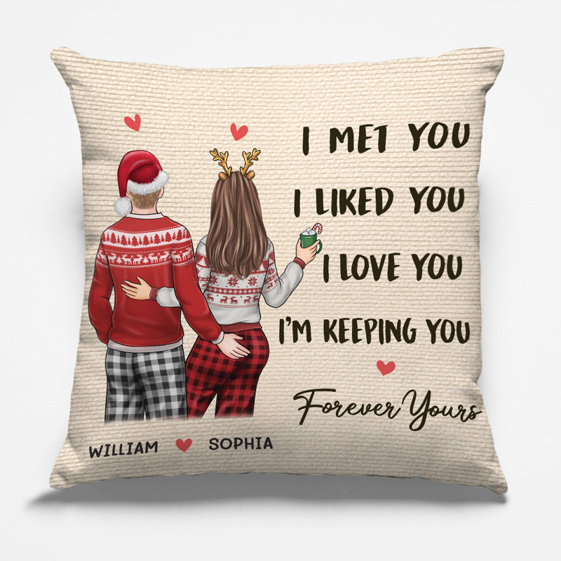 Coussin personnalisé pour couple - Cadeau de Noël pour mari et femme, anniversaire