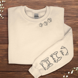 Belle maman chien - Sweat-shirt brodé personnalisé pour chien - Cadeau pour propriétaires et amoureux des animaux