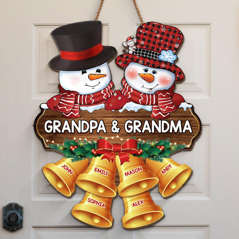J'ai hâte de passer Noël ensemble - Panneau en bois personnalisé pour la décoration de la maison - Cadeau de pendaison de crémaillère, cadeau de Noël pour grand-mère, grand-père