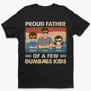 Fier papa de plusieurs enfants - T-shirt unisexe personnalisé pour la famille, sweat-shirt - Cadeau pour papa, grand-père