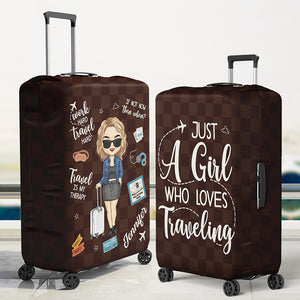 Vivez sans excuses, voyagez sans regrets - Housse de bagage personnalisée - Cadeau de vacances, cadeau pour les amateurs de voyages d'aventure