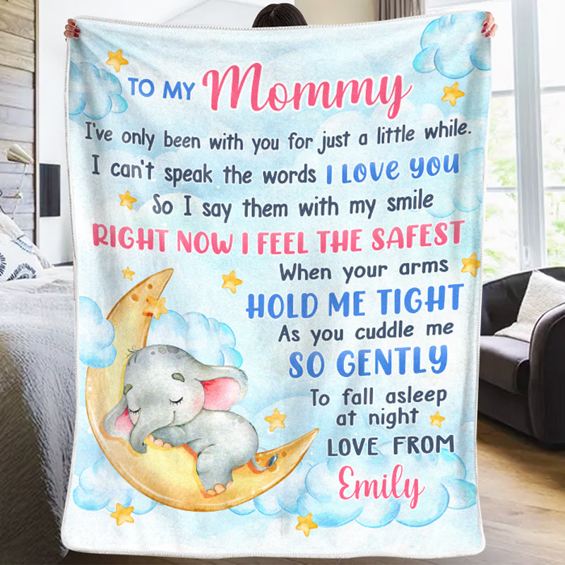 Tu es aimé, mon petit - Couverture personnalisée pour la famille - Cadeau de fête prénatale, cadeau de Noël pour la première maman