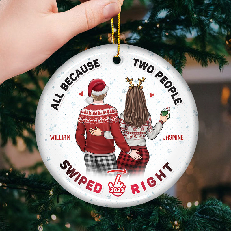 Mon souffle, ma vie, mon tout - Ornement personnalisé pour couple - Forme ronde en céramique - Cadeau de Noël pour mari et femme, anniversaire