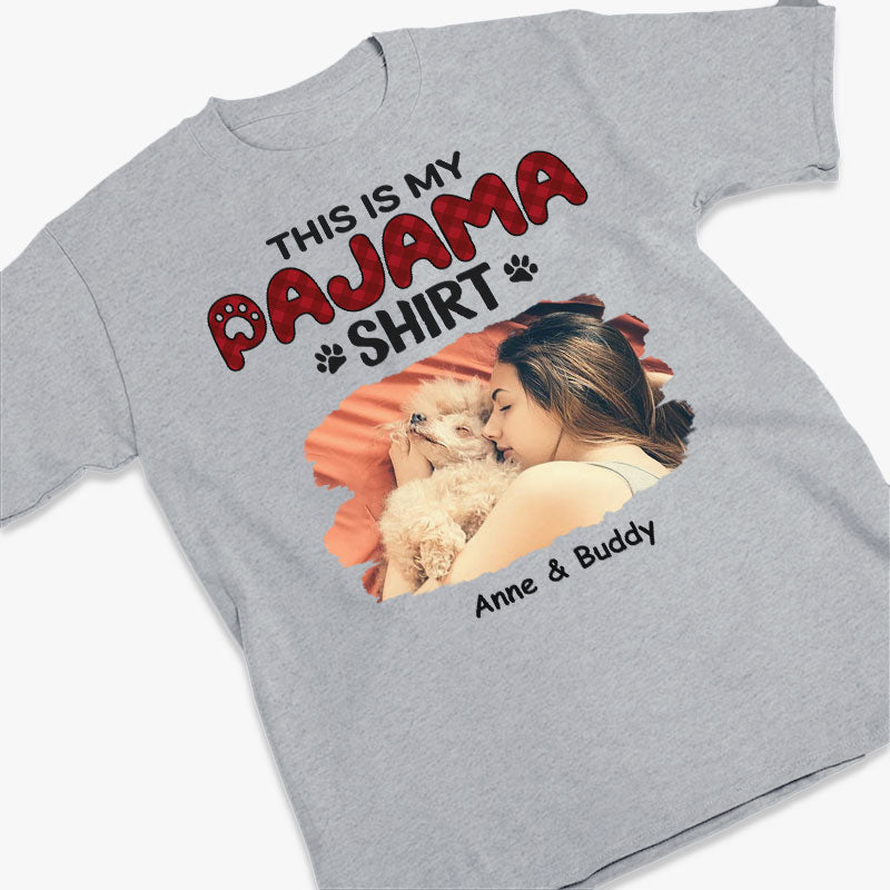 T-shirt personnalisé avec photo « C'est mon pyjama » - T-shirt unisexe personnalisé pour chien et chat, sweat à capuche, sweat-shirt - Cadeau pour les amoureux des animaux