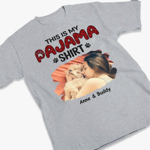 T-shirt personnalisé avec photo « C'est mon pyjama » - T-shirt unisexe personnalisé pour chien et chat, sweat à capuche, sweat-shirt - Cadeau pour les amoureux des animaux