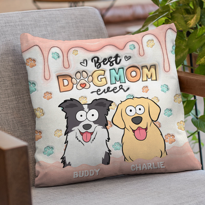 Les chiens nous rendent la vie meilleure ! Coussin gonflable 3D personnalisé pour chien ! Cadeau pour les propriétaires et les amoureux des animaux.