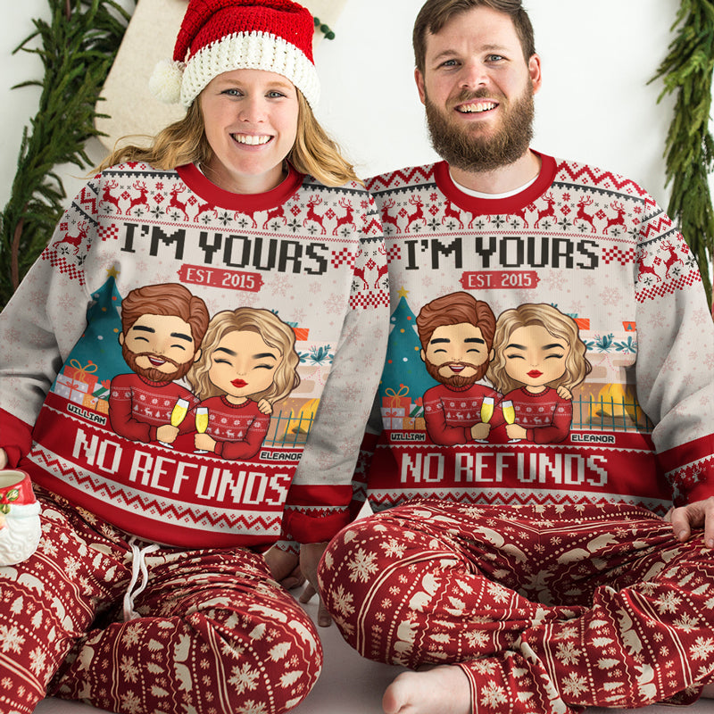 Plus mignon que Cupidon - Sweat-shirt personnalisé pour couple - Pull en laine unisexe - Cadeau de Noël pour mari et femme, anniversaire