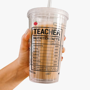 Éducateur de petits humains - Gobelet en acrylique transparent personnalisé pour enseignant - Cadeau pour enseignant, rentrée scolaire