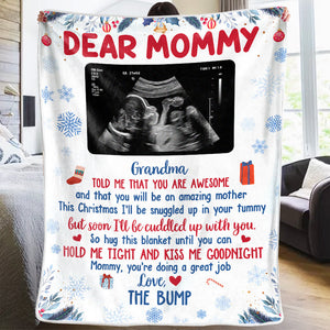 Couverture personnalisée pour bébé avec photo « Vous serez une mère formidable » - Cadeau de naissance, premier Noël, cadeau de Noël pour une première maman