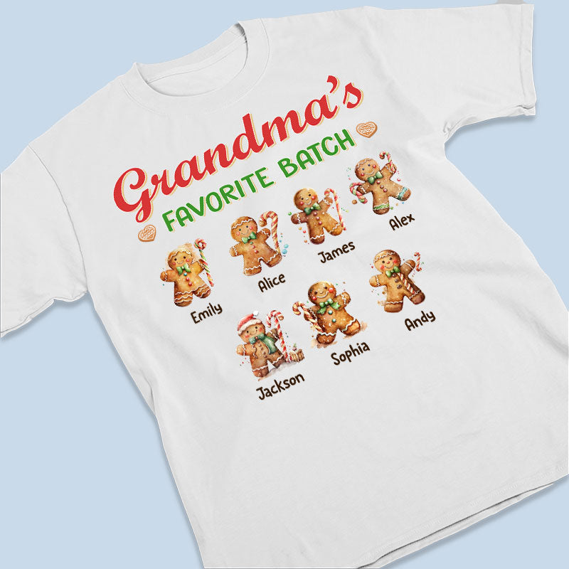 Lot préféré de grand-mère - T-shirt, sweat à capuche et sweat-shirt unisexe personnalisé pour la famille - Cadeau de Noël pour grand-mère