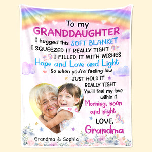 Photo personnalisée pour ma petite-fille spéciale - Couverture personnalisée familiale personnalisée - Cadeau de Noël de maman, grand-mère