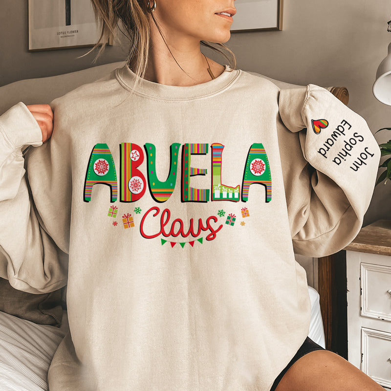 Gardez votre calme et laissez Gigi s'en occuper - Sweat-shirt unisexe personnalisé avec motif sur la manche - Cadeau de Noël pour maman, grand-mère