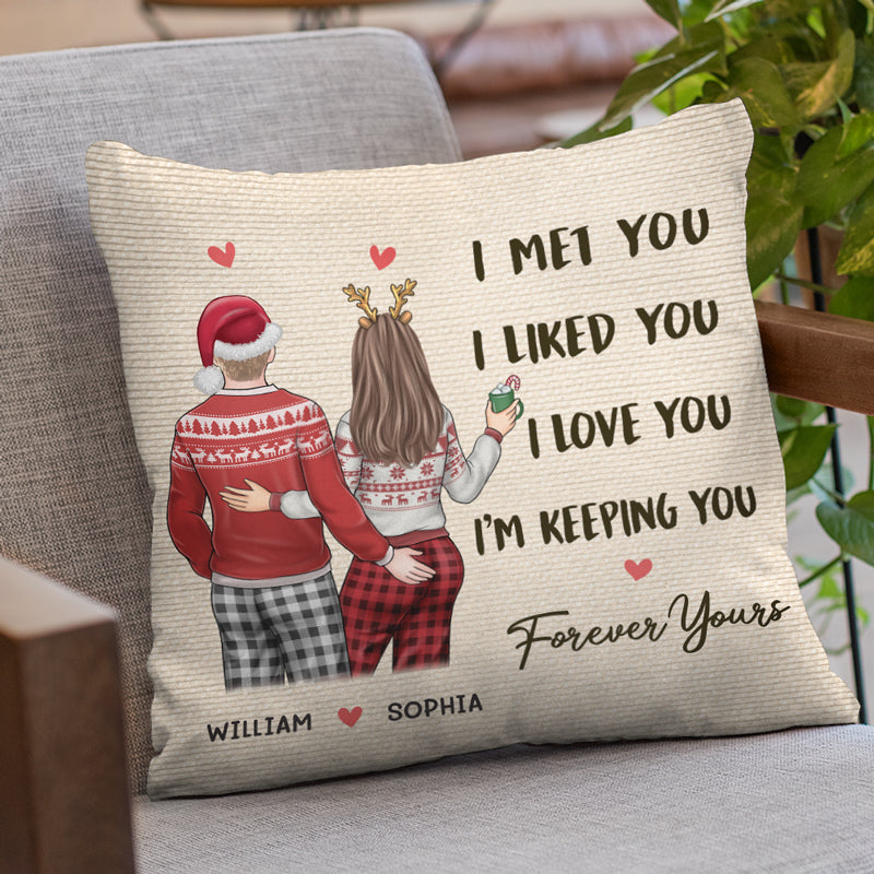 Coussin personnalisé pour couple - Cadeau de Noël pour mari et femme, anniversaire