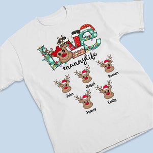 La vie de grand-mère est la meilleure vie - T-shirt, sweat à capuche et sweat-shirt unisexe personnalisé pour la famille - Cadeau de Noël pour maman et grand-mère