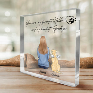 You Will Always Be With Me - Memorial Personalized Custom Square Shaped Acrylic Plaque - Christmas Gift, Sympathy Gift For Pet Owners, Pet Lovers