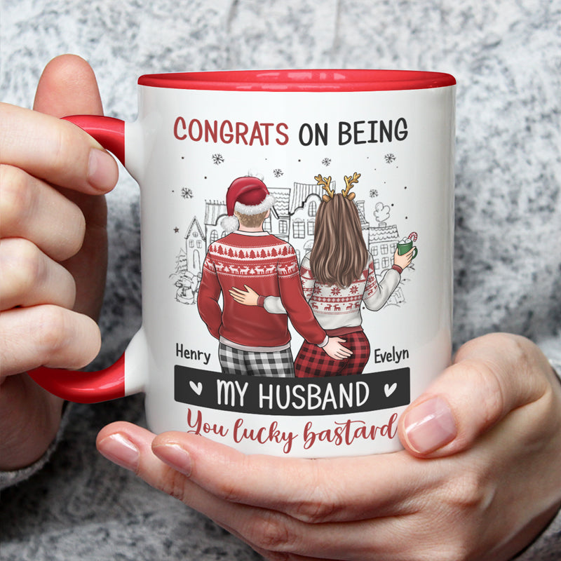 Mon amour est plus chaud que mon café - Tasse personnalisée pour couple - Cadeau de Noël pour mari et femme, anniversaire