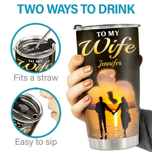 Never Forget How Special You Are To Me - Couple Personalized Custom Tumbler - Gift For Husband Wife, Anniversary
