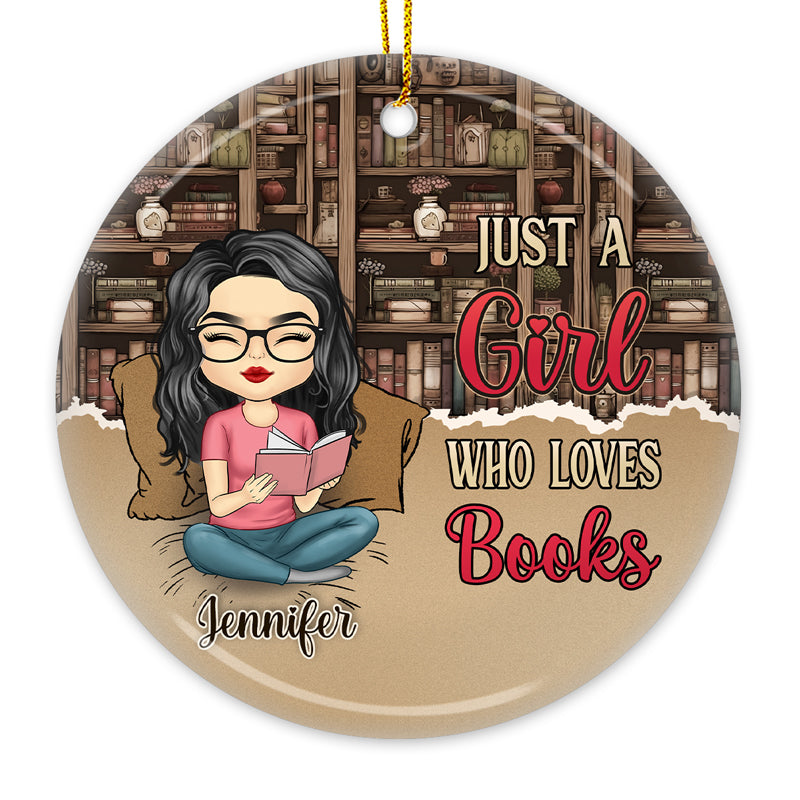 Just One More Chapter - Personalized Custom Ornament - Ceramic Round Shaped - Christmas Gift For Book Lovers