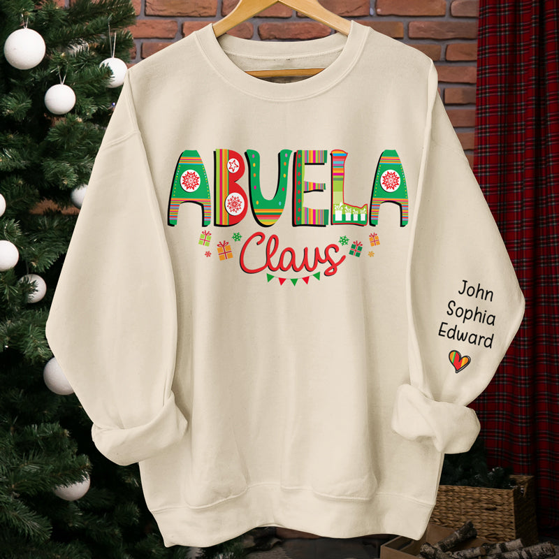 Gardez votre calme et laissez Gigi s'en occuper - Sweat-shirt unisexe personnalisé avec motif sur la manche - Cadeau de Noël pour maman, grand-mère