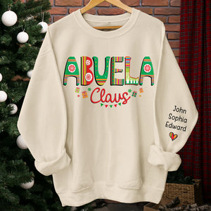 Gardez votre calme et laissez Gigi s'en occuper - Sweat-shirt unisexe personnalisé avec motif sur la manche - Cadeau de Noël pour maman, grand-mère