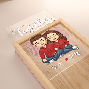 C'était le coup de foudre, le dernier regard, le regard éternel - Cadre photo personnalisé pour couple - Cadeau pour mari et femme, anniversaire