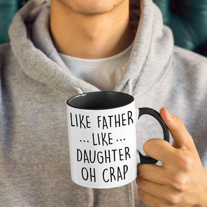 Telle mère, telle fille - Tasse personnalisée avec accents pour la famille - Cadeau pour la fête des pères, la fête des mères et un anniversaire pour papa ou maman