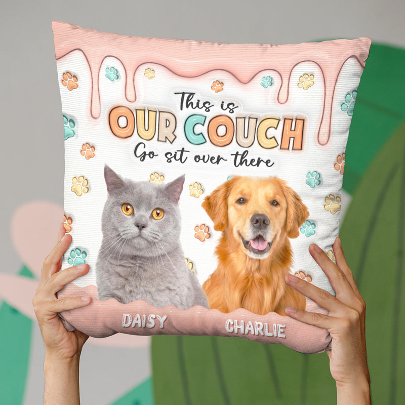 Coussin personnalisé avec photo côte à côte avec un ami - Coussin gonflable 3D personnalisé pour chien et chat - Cadeau pour propriétaires et amoureux des animaux