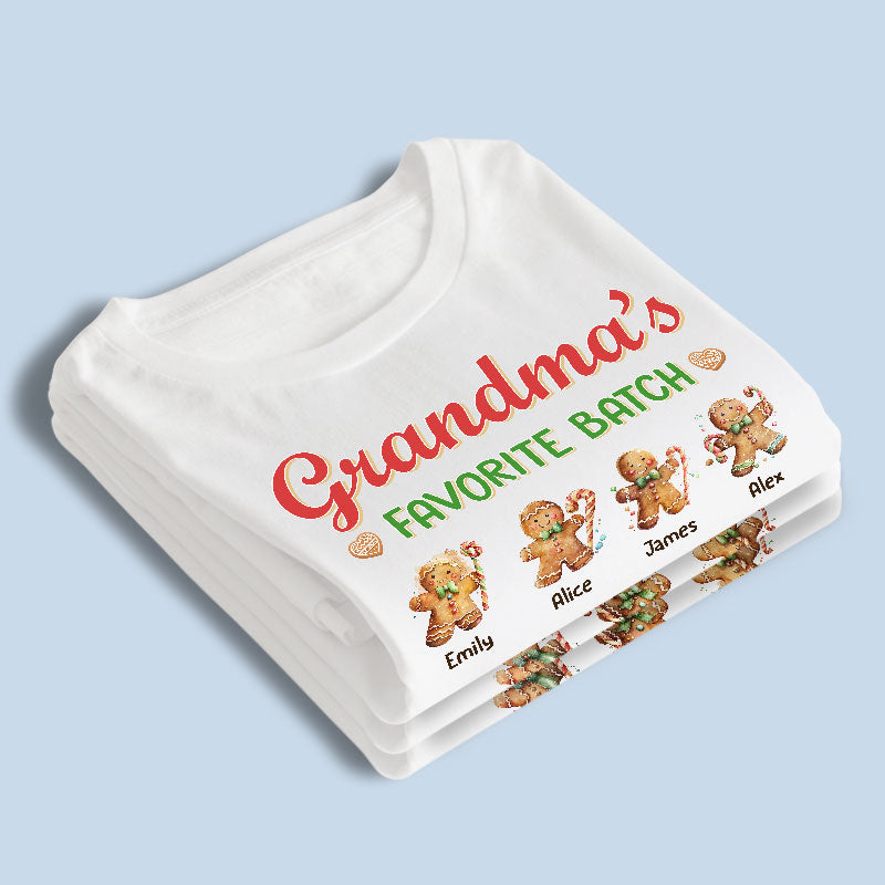 Lot préféré de grand-mère - T-shirt, sweat à capuche et sweat-shirt unisexe personnalisé pour la famille - Cadeau de Noël pour grand-mère