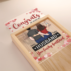 Je t'ennuie pour le reste de ma vie - Cadre photo personnalisé pour couple - Cadeau pour mari et femme, anniversaire