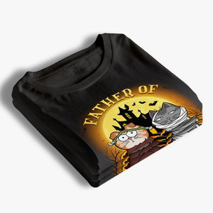 T-shirt, sweat à capuche et sweat-shirt unisexe personnalisé « Mother Of Meownsters » avec chat ; cadeau d'Halloween pour les propriétaires et les amoureux des animaux.