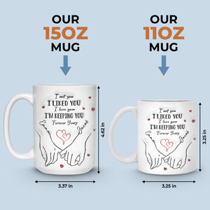 Je te garde pour toujours - Mug personnalisé effet gonflé 3D imprimé pour couple - Cadeau pour mari et femme, anniversaire