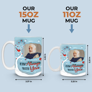 Custom Photo I'm Always With You - Memorial Personalized Custom 3D Inflated Effect Printed Mug - Sympathy Gift For Family Members