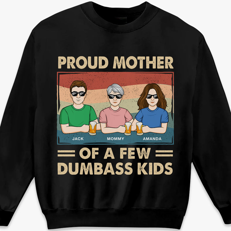 Fière maman de plusieurs enfants - T-shirt, sweat à capuche et sweat-shirt unisexe personnalisé pour la famille - Cadeau pour maman