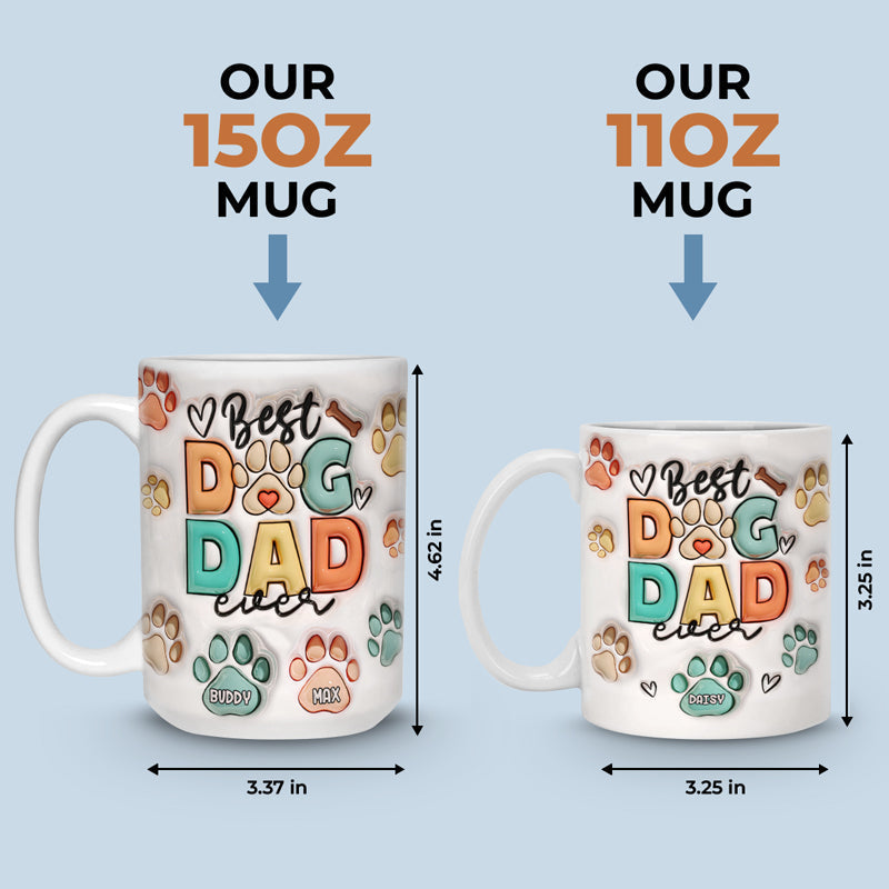 Tasse personnalisée avec motif 3D « Papa Chat », « Mange, bois et sois joyeux » – Cadeau de Noël pour les propriétaires et les amoureux des animaux